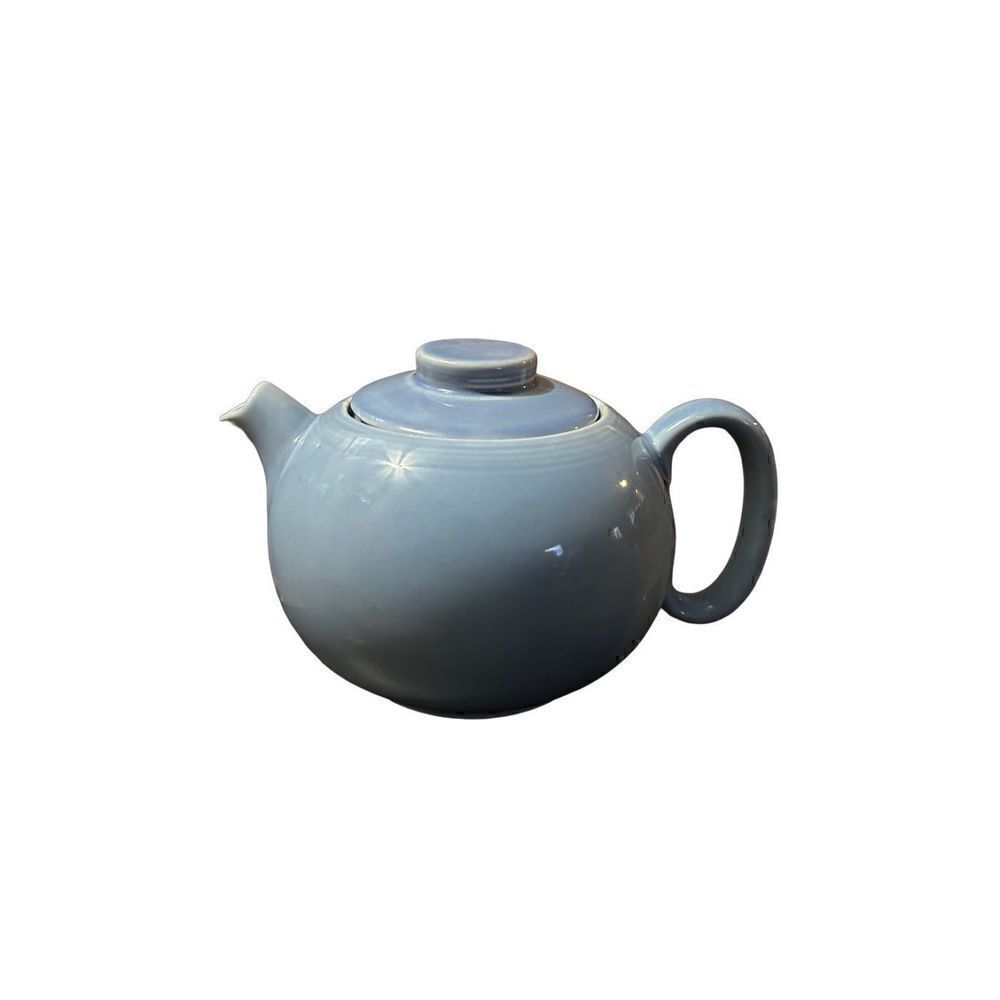 Vintage Ceramic Light Blue Tea Pot Kettle Decor retro